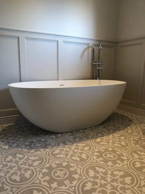 Second bathroom refit with vanity unit and back-to-wall WC